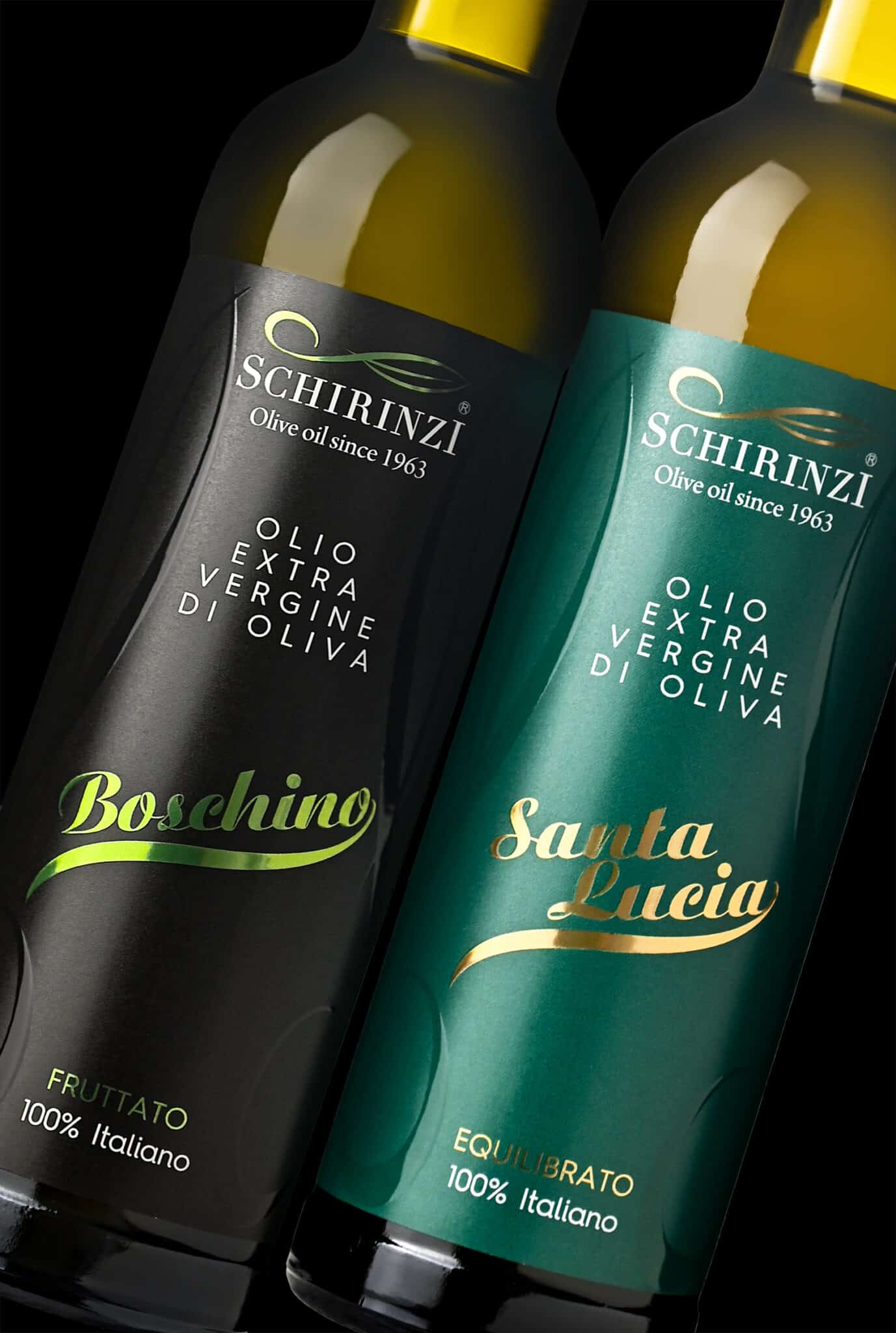 Damiano Misciali - Grafica Etichette vino e olio - grafica cataloghi, progettazione depliant, packaging, loghi | Grafica etichette olio Schirinzi - Carmiano (Le)